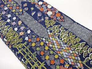 塩瀬松竹梅に桜唐草・宝模様名古屋帯